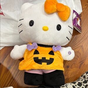 Hello Kitty Halloween Costume Sidestepper Plush - Orange, Black, and White